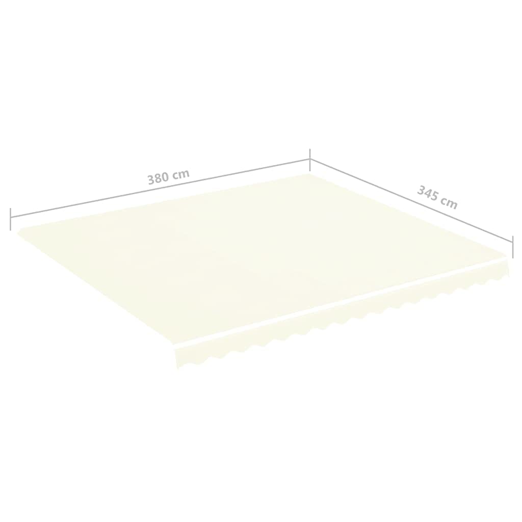 vidaXL Tessuto di Ricambio per Tenda da Sole Crema 4x3,5 m