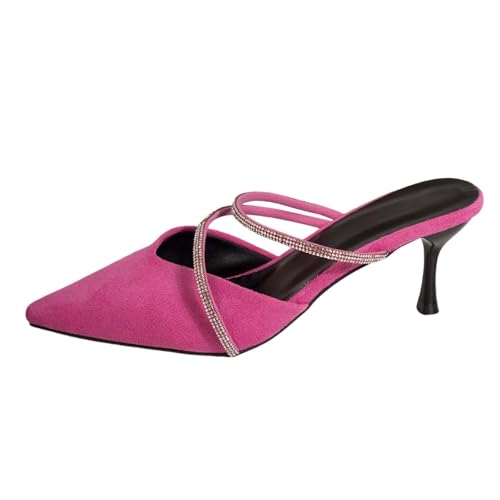 Sandales en dentelle rose avec strass pointure 43 pour femmes