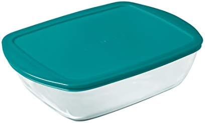 Pyrex Transparent Rectangular Dish With Lid, 0.4L
