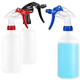 CONSEGNA: 3x flacone spray // dimensioni: ca. 24,5 x 7,2 cm (altezza x diametro) // materiale: plastica // capacità: ca. 500 ml // colore: bianco/blu, bianco/rosso, bianco/nero // guarnizione: blu-Viton (valore PH 1-6), rosso-NBR (valore PH 7), nero-EPDM (valore PH 8-14 )