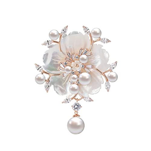 Broche de concha natural accesorio for traje y abrigos 5