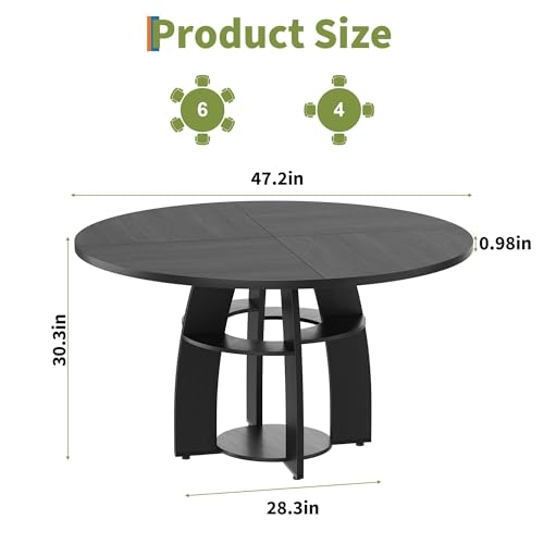 Table salle à manger ronde 120 cm idéale pour repas conviviaux en appartement