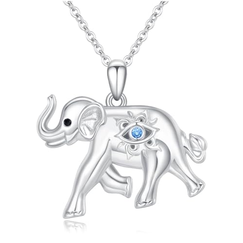 Éléphant avec Mauvais œil un cadeau précieux en argent sterling et zircone cubique