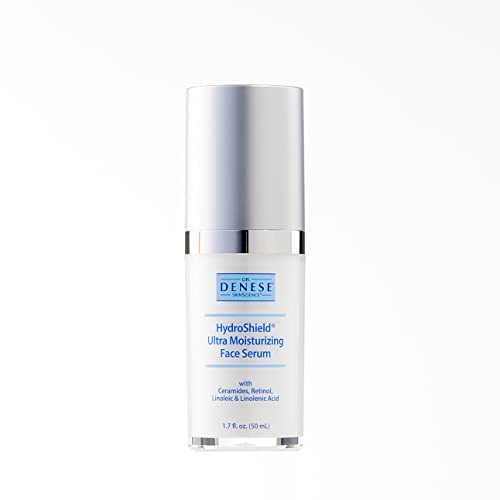 Dr. Denese SkinScience HydroShield Ultra Moisturizing Face Serum Locks In Moisture with Retinol & Ceramides - Reduce Appearance of Wrinkles, Increased Hydration & Tightness - Cruelty-Free -1.7oz