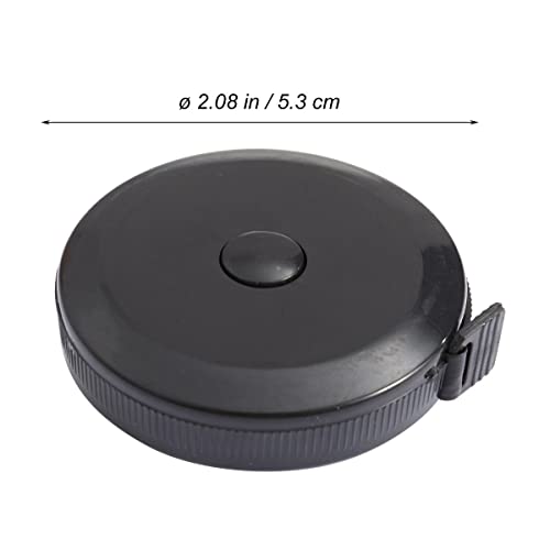 Image of Retractable Measuring Tape Soft Fabric Body Tape 60 inches / 150cm (All Black)