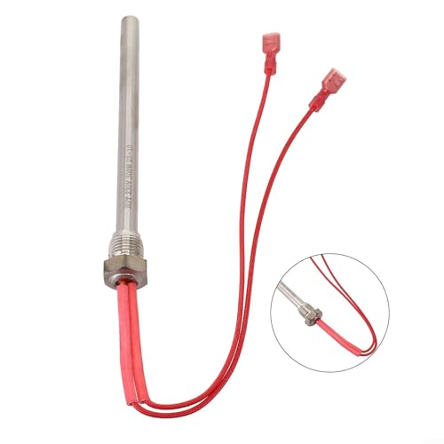 Glühzünder für Pelletofen, Pelletofen-Zündgerät, 230 V, 300 W, Gesamtlänge 150 mm, Durchmesser 9,3 mm, Edelstahl, kompatibel mit fürNemaxx Pelletofen P6, P9, P12, Holzpelletofen (Länge 150 mm)