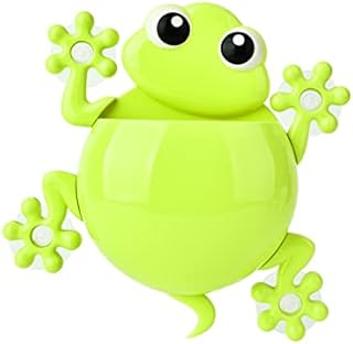 Cute Cartoon Frog Toothbrush Holder Adhesive Toothbrush Stand Toothbrush Organizer for Bathroom