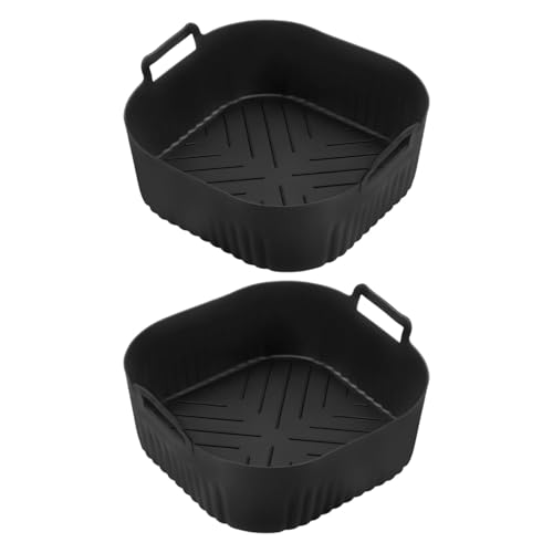 2 forros de silicona cuadrados para máquina de freír por aire, reutilizables, bandeja de horno para NA229 220, accesorios de máquina de freír de aire