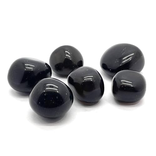 A BUENOS PRECIOS - Obsidiana piedra natural pulida calidad AAA - Pack 4 unidades - Cristales naturales y piedras preciosas - Reiki curación de chakras - Piedras curativas pulidas sanación (Obsidiana)