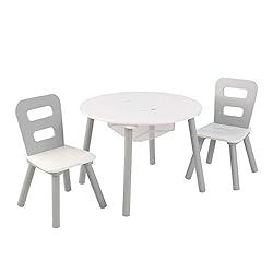 KidKraft Wooden Round Table & 2 Chair Set with Center