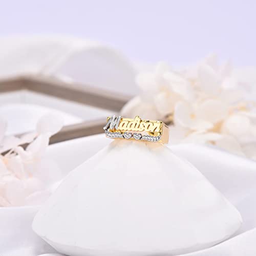 Custom Name Necklace with Heart 18K Gold-Plate Double Plated Name Necklace Personalized Nameplate Necklace Jewelry Gift for Women Girls4