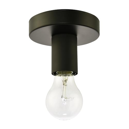 Applique murale laiton antique brossé, luminaire E27 style industriel pour plafond et mur