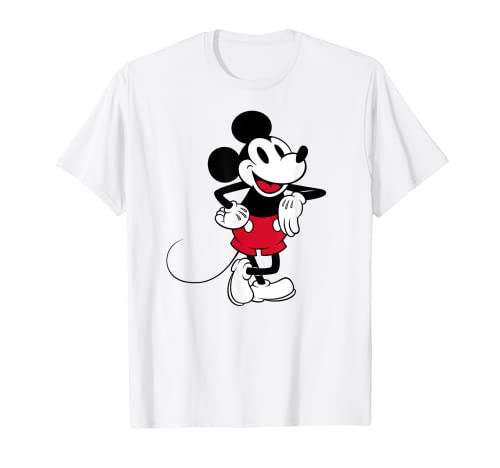 Amazon Essentials Disney Standing And Smiling Retro Mickey T-Shirt #TOP1