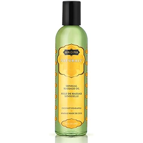 KAMA SUTRA Naturals Massage Oil Coconut Pineapple – 8 fl oz - Sore Muscle Massage Oil for Body - Natural Therapy Oil - Warming, Relaxing, Joint & Muscles - Sensual Massage for Couples, Women, and Men. Cover