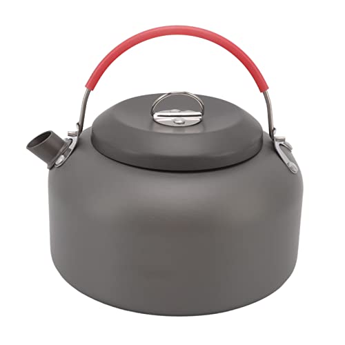 Outdoor Kettle, Portable 1.4L Lightweight Aluminium Alloy Camping Cookware Folding Handle Camping Teapot with Carrying Bag for Hiking Camping Picnic and Traveling