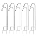 Ashman Shepherd Hook 48 Inch 10 Pack, Rust Resistant Steel Hooks Ideal for Hanging Plant Baskets, Solar Lights, Lanterns, Bird Feeders, Insect Repellents & More (Black)