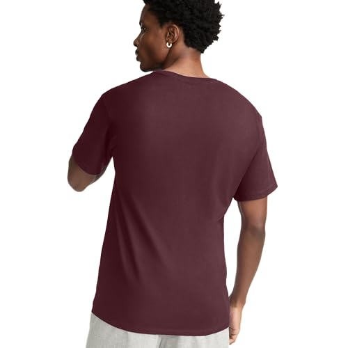 Champion Men's Classic Short Sleeve T-Shirt, Standard Fit, Midweight 100% Cotton, Available in Regular and Big & Tall, Maroon, Large by Champion - Used condition - US$11.08