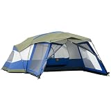 Outsunny Camping Zelt f&uuml;r 6-8 Personen mit Vorraum 518 x 487 x 237 cm Blau