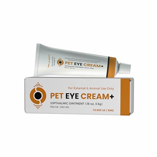 VETSORT Pet Eye Ointment – Gentle Eye Care for Dogs, Cats, Horses, Birds, Cattle & Sheep – Relieves Redness & Discharge – 3.5g