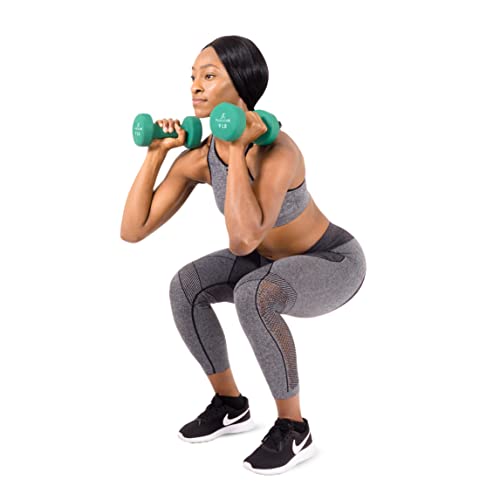 Prosourcefit Set Of 2 Neoprene Dumbbell Coated For Non-Slip Grip, Green - 9Lb #TOP3