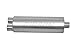 Gibson Performance Exhaust 788050S Gibson Performance Muffler Stainless Steel 8 in. Round Body 3 in. Dual Inlet 4 in. Center Outlet Body L-24 in. Overall Length 30 in. Gibson Performance Muffler