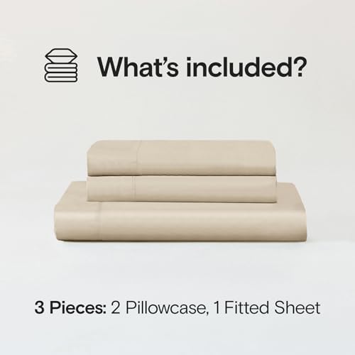 Sijo Stone Washed Organic French Linen Bed Sheet Set, GOTS Certified Organic, Best Cooling Linen Sheet Award by Sleep Foundation, 3 Piece - 2 Pillowcases and 1 Fitted Sheet (Snow, Queen)