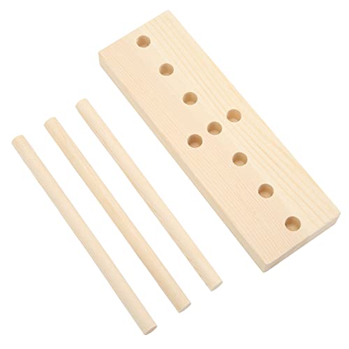 Changor Juego de Lazos de Madera Ajustable para Cintas, Herramienta de Multiusos para Decoraciones para Fiestas de Navidad, Material de Roble Duradero