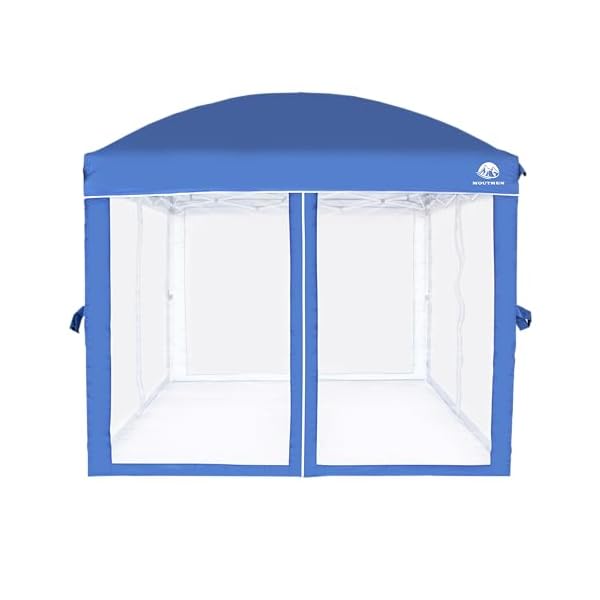 Canopy tent with mosquito netting 10×10 pop up canopy with carry bag ideal for sports outdoor events and picnics blue  urban country home decor