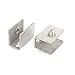 Aexit 8mm-12mm Thickness Fall Protection Metal Rectangle Adjustable Screw Mounted Glass Clamp Clip Safety Clips Holder 2pcs