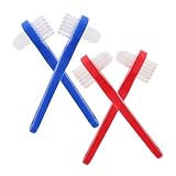 Anneome 4 STÜCKE Teiliges Prothesenbürsten Set Doppelseitige Weiche Borsten Kleine Zahnbürste...