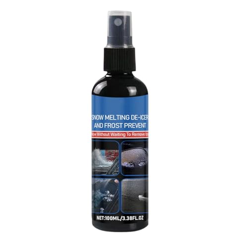 Déverglaçant pour Pare-brise de Voiture,Déverglacent Rapide 100ml pour Élimination Neige | Spray Dégivrant Hiver Dégivreur Automobile | pour Conduite...