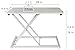 Aconcept Extra-Slim 26 x 14 White Lift Standing Desk Converter, Manual Keyboard Mouse Stand or Adjustable Height Sit Stand up Desk Riser, Compact for Monitor or Laptop Workstation