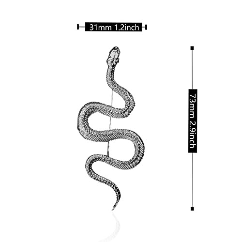 Snake Brooch Pin Vintage Coat Accessory Metal Animal Lapel Banquet Badge Backpack Bag Pin4