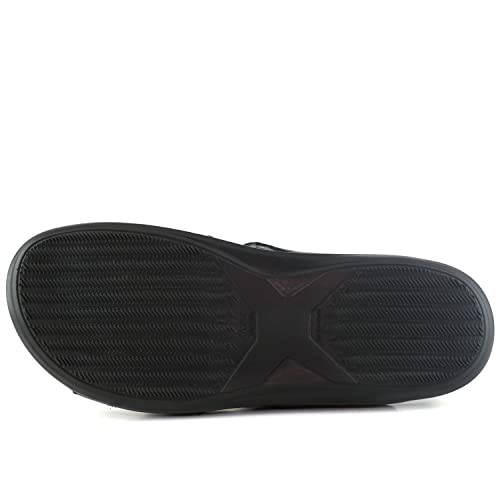 Marc Joseph New York Mens Casual Comfortable Lightweight Fashion Genuine Leather Slip on Beach Sandal Slide Indoor and Outdoor Anti Slip Cushion Support Slipper2