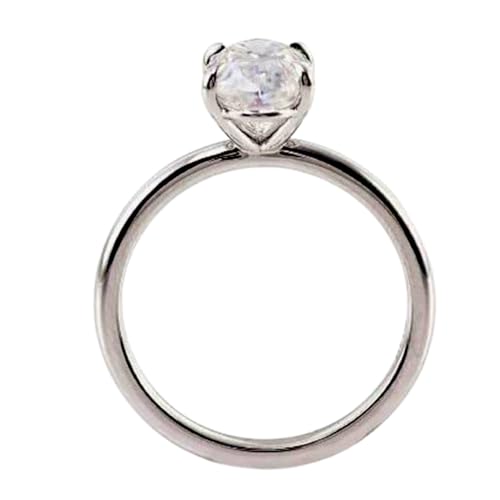 Bague fiançailles argent 925 et moissanite 3mm RNG-1676 pour femme
