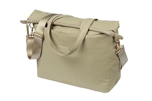 Basil Manhattan Fahrradhandtasche - 12L, Beige, Wasserdicht, Hergestellt aus recyceltem Polyester (IPX3), Ideal für Pendeln und Alltag