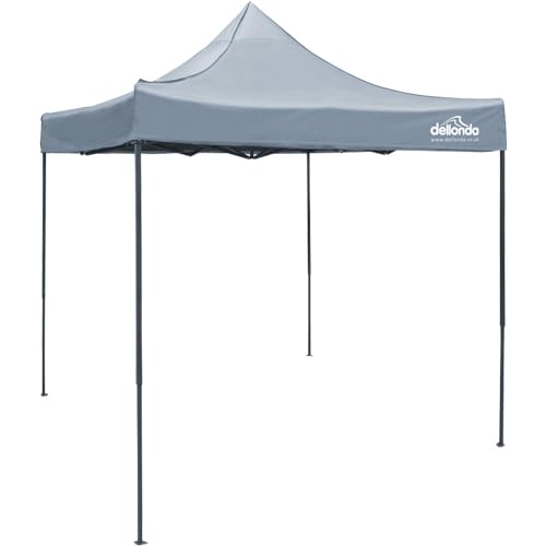 Tonnelle pop-up 2 x 2 m – Cadre gris robuste et résistant à l'eau – Pavillon de jardin