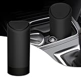 cueclue 1 PC Car Silicone Cup-Type Trash Can, 6.2' x 2.5' Isolating Odor Storage Trash Can with Lid, Convenient Hygienic Noise-Free Leak-Proof Storage Box, Universal for Most Cars Accessories (Black)