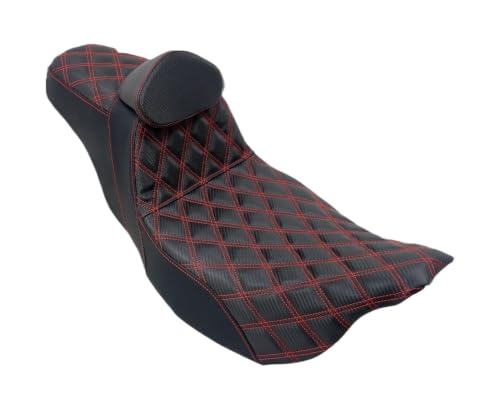 Selle moto biplace Touring haut de gamme avec dossier conducteur Road King et Street Glide