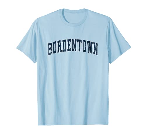 Bordentown New Jersey NJ Diseño deportivo vintage Diseño azul marino Camiseta