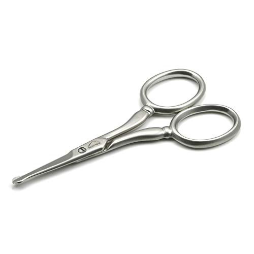 Mont Bleu Ear & Nose Hair Scissors, Straight Blades, Carbon Steel, made in Italy