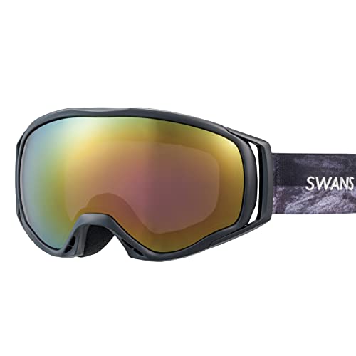 SWANS (スワンズ) スノーゴーグル 060-MDHS SMBK レッドミラー×グレイ スキー スノーボード 曇り止め 紫外線カット ミラーレンズ Free Size