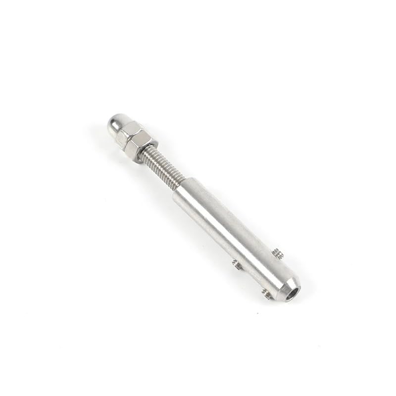 Morsetti Per Fune 32 pezzi Cavo ringhiera fune metallica 4 mm 5/32'' perno filettato tensione terminale morsetto a croce con bulloni a vite Morsetti Per I Cavi