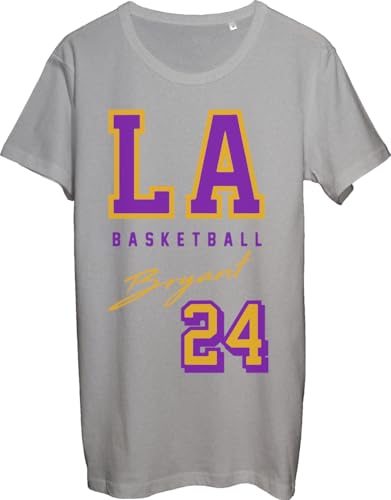 LA Basketball 24 Tribute - Camiseta para hombre, color gris, gris, XL