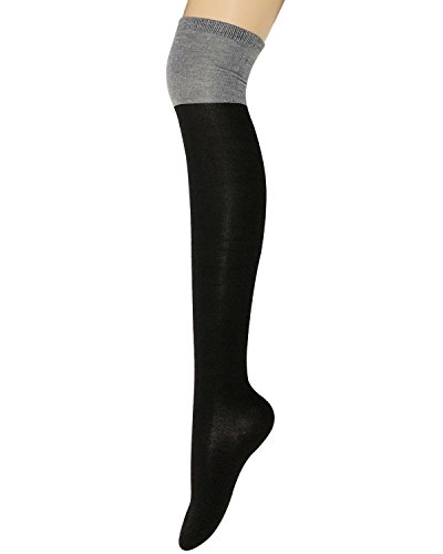Wrapables® Two-Tone Women's Knee High Boot Socks2