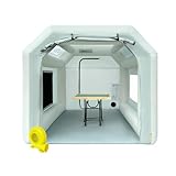 Sewinfla Portable Inflatable Paint Booth Tent 13X8.2x8.2Ft with One Blower 550W Inflatable Spray Paint Booth with Air Filter System, Blow Up Paint Booth