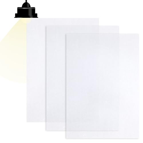 3 Pack Light Diffuser Sheet Adhesive Sticker Soften Light Diffuser Film LED Dimming Film Thick 8.2x11.8inches