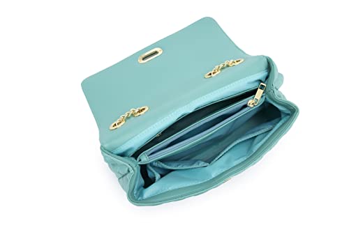 Image of ER.Roulour Quilted Crossbody Bags for Women, Trendy Roomy Shoulder Handbags with Flap Gold Hardware Chain Purses Shoulder Bag