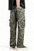 GINGTTO Camo Pants for Men Cargo Baggy Loose Fit Stretch Mens Wide Leg Pants Fashion Drawstring Green 34×30
