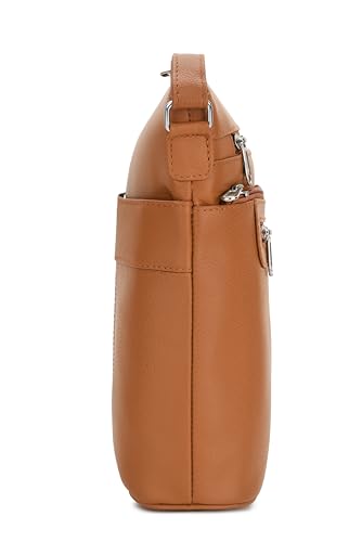 Image of K London Ladies Leather Handbag in Soft Leather - Womens Designer Shoulder Hand Bag - Medium Practical Size
